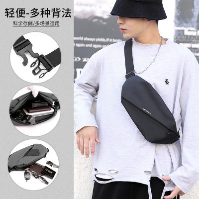 China New Nylon Men's Waist Bag Mobile Phone Outdoor Running Bag Leisure One-Shoulder Multi-Functional Large-Capacity Messenger Bag for sale