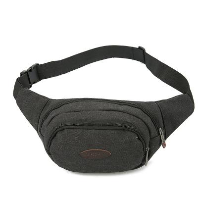 China Practical Wear-resistant Multi-layer Multi-layer Large Capacity Bag Outdoor Men's Waist Bag Canvas Cash Register Canvas Men's Waist Bag for sale