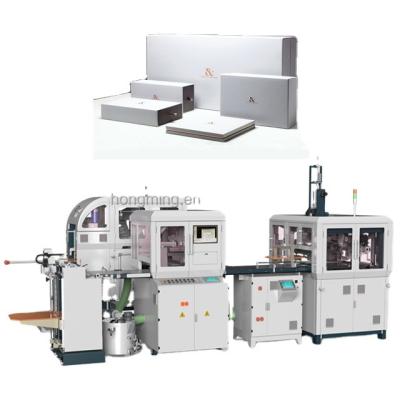 China Automatic Rigid Box Machine Take Away Box Machine Automatic Position Rigid Box Making HM-ZD6418G for sale