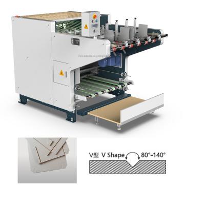 China AUTOMATIC CARDBOARD GROOVING MACHINE HM-1200D PAPER BOX GROOVING for sale