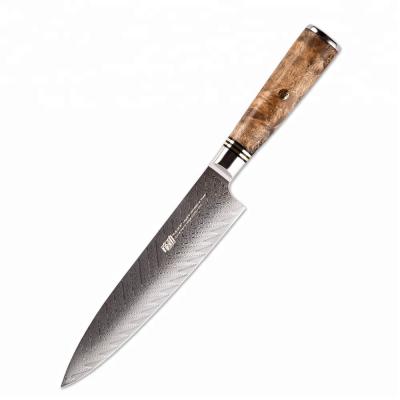 China FINDKING AUS10 8 Inch Chef Knife Viable Japanese Steel Sapele Handle Arrow Wood Pattern Damascus 67 Layer Sharp Kitchen Knives for sale