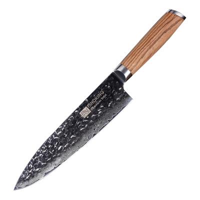 China FINDKING New Professional 8 Inch Chef Knife 67 Layers Damascus Steel Kitchen Knife Viable Zebra Handle Damascus Wood Knife for sale