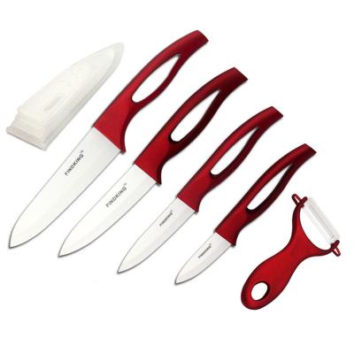 China FINDKING Fruit Knife Ceramic Beauty Gifts Viable Red Zirconia Handle Maid Kitchen Set 3