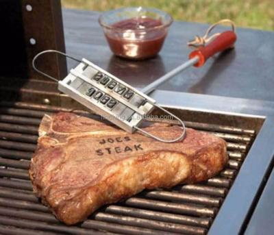 China Easily Cleaned BBQ Branding Iron With Changeable Letters For Personalized Grilling Tool for sale