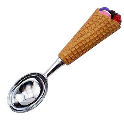 China Customizable Viable Shape Ice Cream Tools Trigger Zinc Alloy Ice Cream Scoop With Resin To Handle High Quality Ice Cream Scoop for sale