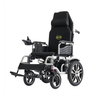 China Factory Direct Wholesale Carbon Steel Outdoor Commode Lightweight Folding Electric Wheelchair for sale