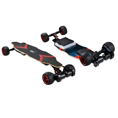 China 6368 duel motor 1650w adult skateboard mountain pander all terrain e offroad electric skateboard for sale