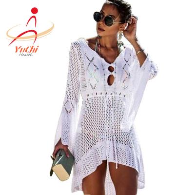 China 2021 New Arrival Viable Fashion Cover Up Beach Dress Shirt Crochet Dress Beach Wear Factory Women's Tank Tops for sale