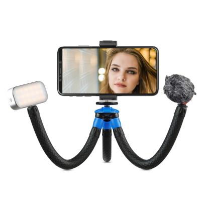 China Lightweight Octopus Camera Tripod Phone Holder for Smartphone and DSLR Mini Tripod with Remote Shutter for sale