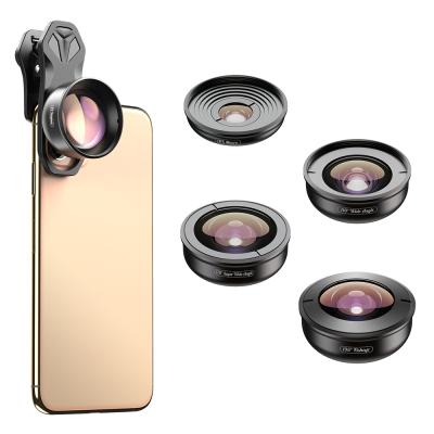 China Ultra HD Macro Spare Rear Optical Professional Telephoto Lens Phone Lens Phone Lens Multi-function Tending Wide Angle Kit 5 in 1 for sale