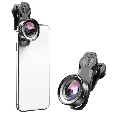 China Optical aluminum glass+fine alloy+high clarity packaging APEXEL cell phone lens kit 120 degree super wide angle macro lens for iPhone Android Smartphone for sale