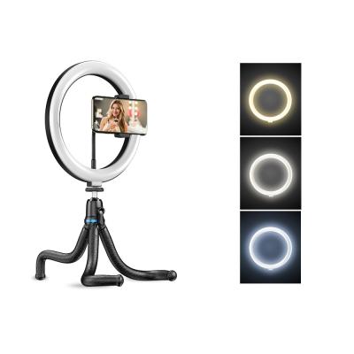 China Mini Best Seller USA Cell Phone Clip Makeup Led Ring Live Light Table Flexible Tripod For Cell Phone for sale