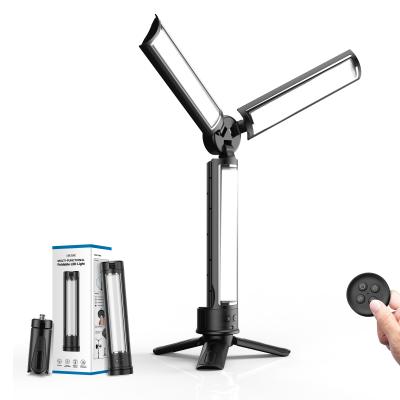 China Selfie Led Professional Audio Video Light + Table Tripod APEXEL Fill Light for Photography, Selfie Light with Foldable Tripod and Remote Control for sale