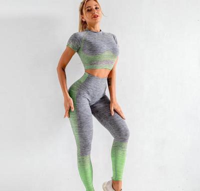 China Wholesale Custom Anti-UV Fitness Workout Leggings Women Gym Woman Girls Two Line Yoga Set High Quality Sport Active Wear for sale