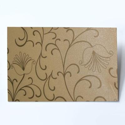 China Decoration 0.3-3mm PVC Laminated Wood Grain Decorative Color Stainless Steel Plate for sale