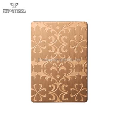 China 3mm 1mm 2mm Designed Patterns Decorative Chemical Etched Copper Sheet For Architecture Decoration for sale