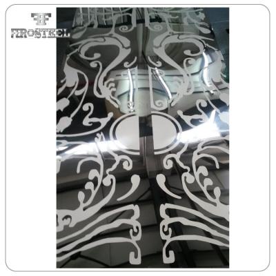 China Modern high-grade mirror etching stainless steel decorative elevator door ceiling plate pattern customization for sale