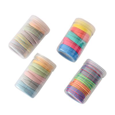 China For hair decoration Mengxin hair accessories in bulk mixed wholesale seamless soft box of christmas hair ties rubber bands for hair for sale