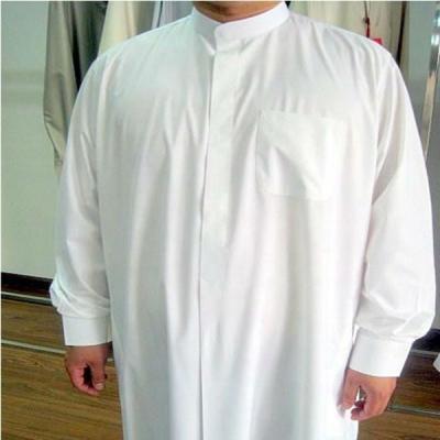 China Polyester and squishy material muslim clothing material thawb thawb robe abaya arabic abaya antistatic/muslim dress islamic clothing for sale