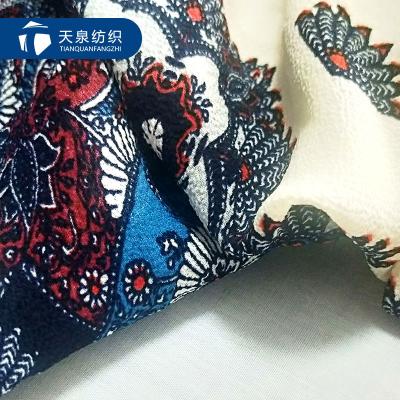 China Stocklot anti-static plain printed 100% polyester cotton crepe fabric for clothing and bedding for sale