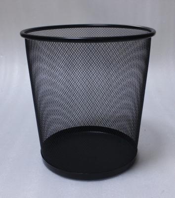 China Amazon Hot Sale Office School Black Metal Mesh Stocked Waste Bin For Rubbish for sale