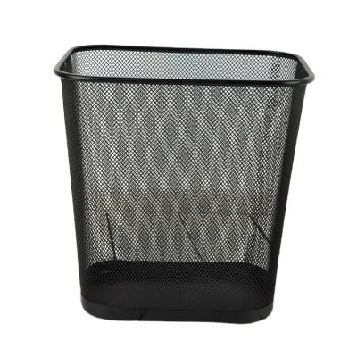 China Without Lid Iron And Wire Mesh Metal 21.5*21.5*27.5 Durable Garbage Bin Kitchen For Bedroom for sale