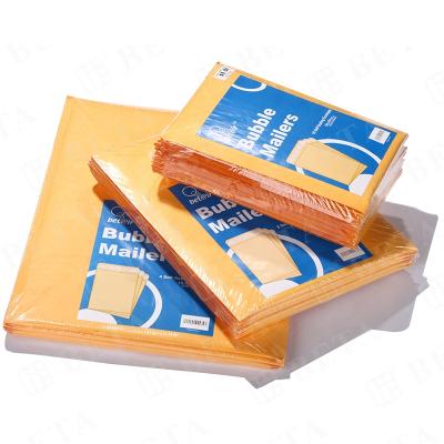 China Shock Resistance Custom Wraps Kraft Shrink Wrapped Bubble Mailer Packaging Bags With Window For Mailing for sale