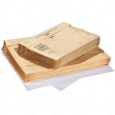 China Shock Resistance Custom Logo Mailer Brown Kraft Paper Bubble Envelopes Packaging Bags For Shipping for sale