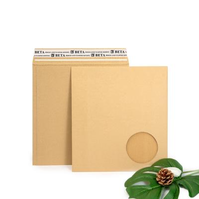 China orange Eco-friend mailing bags, eco-friendly corrugated surf paper rigid mailers, kraft cardboard padded envelopes for sale