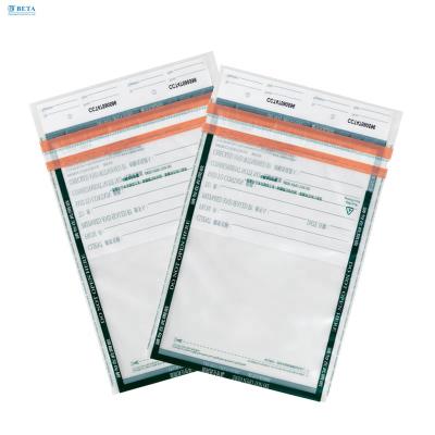 China Competitive Shipping Security Courier Polythene Security Mailers Cash Security Bag Cash Deposit Bags For Bank for sale