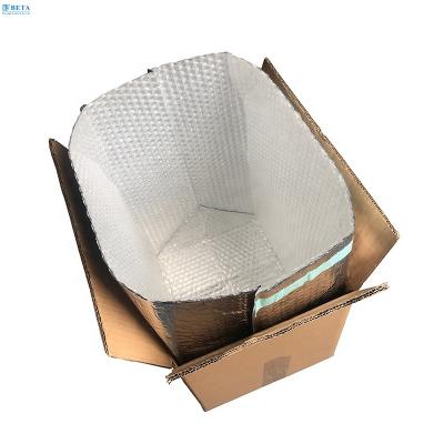 China Factory Price Recyclable Aluminum Foil Liner Insulated Shipping Aluminum Liner With Bubble Bag Money for sale