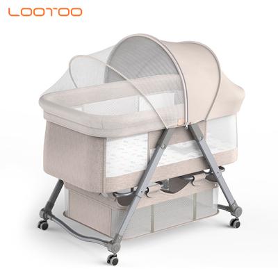 China Factory Price Newborn Baby Cradle Swing Bed Lightweight Portable Folding Metal Frame Eco-Friendly With Outdoor for sale