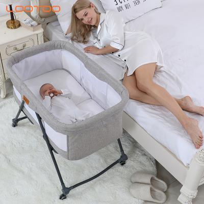 China One Piece Eco-Friendly Swing Wheels Sleeping Rocking Baby Cradle In Pakistan Sri Lanka Indian For Babies Girls for sale