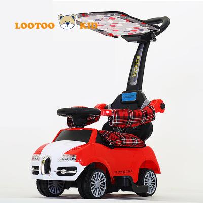 China Eco-friendly Plastic Material OEM LOGO Custom Kids Toy Ride On Cars With Push Handle for sale