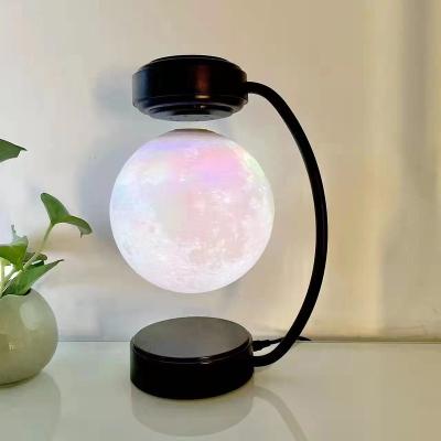 China Magnetic Levitation LED Moon Suspension Light 16 Colors Remote Control Rechargeable 3d Touch Screen Printing Globe LED Globe Light 3d Moon Light for sale