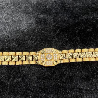 China Luxury Miami Gold 13MM Copper Chunky Cuban Link Bracelet Men's Hip Hop 24K Gold Punk Bracelet Men With Tap Buckle for sale