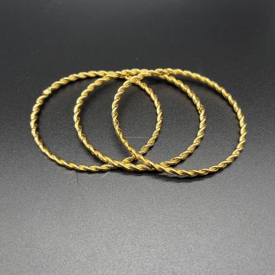 China Wholesale Custom Punk Stainless Steel Fashion Jewelry 18K Gold Plated Engraved Love and Women Bracelets Bangle for sale