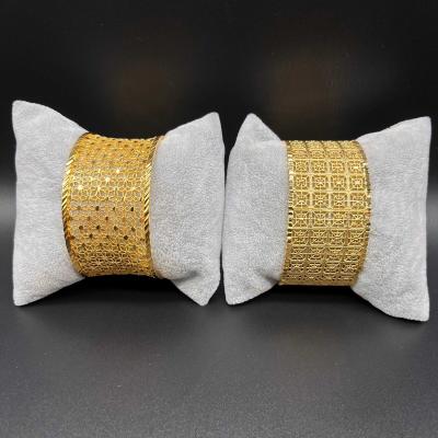 China Ethlyn Dubai punk jewelry bridal gold plated bangles big luxury Ethiopian African wedding brass bangles gifts for sale