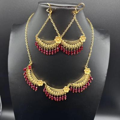 China Mirafeel 2022 TRENDY Designs Fashion Big Gift Wedding Jewelry Set African Style Dubai Gold Plated Wedding Jewelry Set for sale