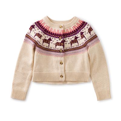 China FYB new anti-shrink girls knitted cashmere cardigan kids sweater cardigan knit sweater for girls for sale