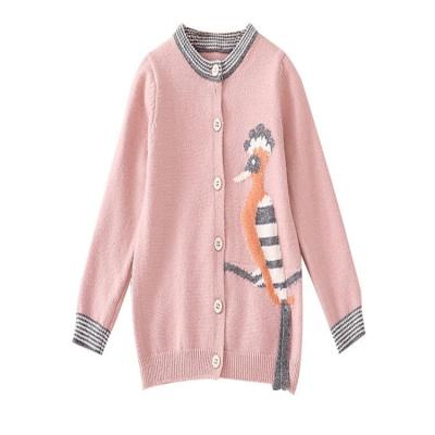 China Anti-wrinkle new Korean cardigan cartoon girl knitted jacquard long sleeve sweater for children in autumn 2020 for sale