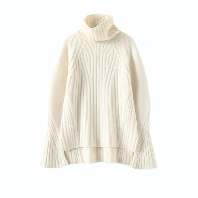 China Simple design Korean loose working day style anti-pilling tortoise neck cashmere women winter pullovers pure sweater for sale