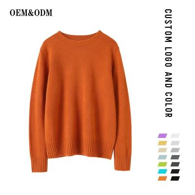 China Premium Quality Women Single Pure Winter Woolen Round Neck Color Anti-pilling Custom Pullovers Sweater for sale