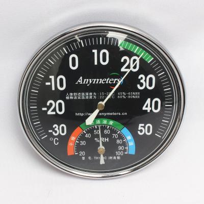 China Hang Or Put Round Indoor Thermometer Hygrometer With Indicator for sale