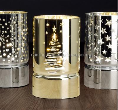 China Fashionable Glass Led Light Home Decoration Christmas Cylinder Lamp Imperial Small Size for sale