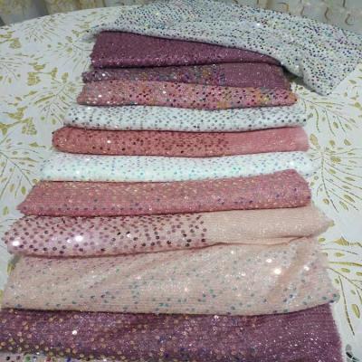 China 2021 New Arrival Evening Dresses Sequin 100 Polyester Fabric Sequin Fabric Breathable Glitter With Best Price for sale