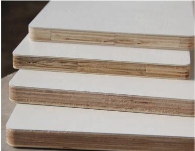 China 18mm exterior white laminated plywood /mdf sheet price list for sale