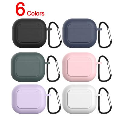 China For IVANHOE 6 Earphone Colors Silicone Cases For 2021 New Airpods 3 Cover Device Anti-drop With Key Chain For Apple Airpods 3 for sale