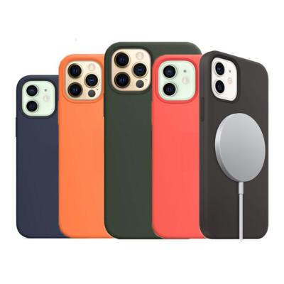 China IVANHOE Original Magnetic Shockproof Silicone Phone Liquid Fill Liquid Case For iPhone 12 mini 12 pro 12 max For Magsafe Case Cover for sale