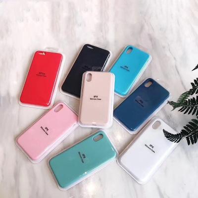 China IVANHOE Silicone Liquid Liquid Silicone Phone Case Soft Silicone Rainbow Macaron Multicolor Phone Case For iPhone 12 11 Pro Max 2020 XS Max XR SE for sale